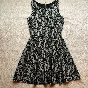 Black Lace Dress w/ Off-White from HeartSoul